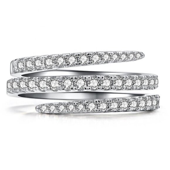 ✨Fever Macro Pave Beautiful Thin Stackable Rings for Women, MARR9197 - Picture 1 of 6